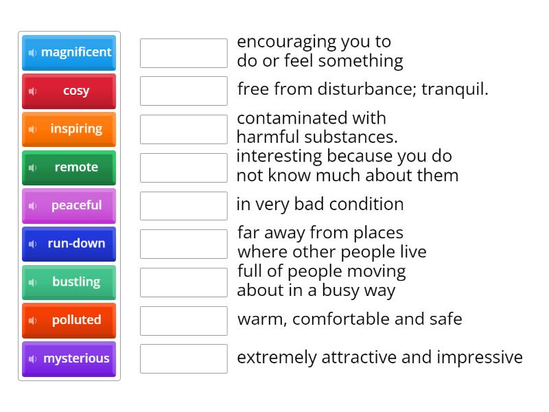 AD4 - Vocabulary: Describing places - Match up