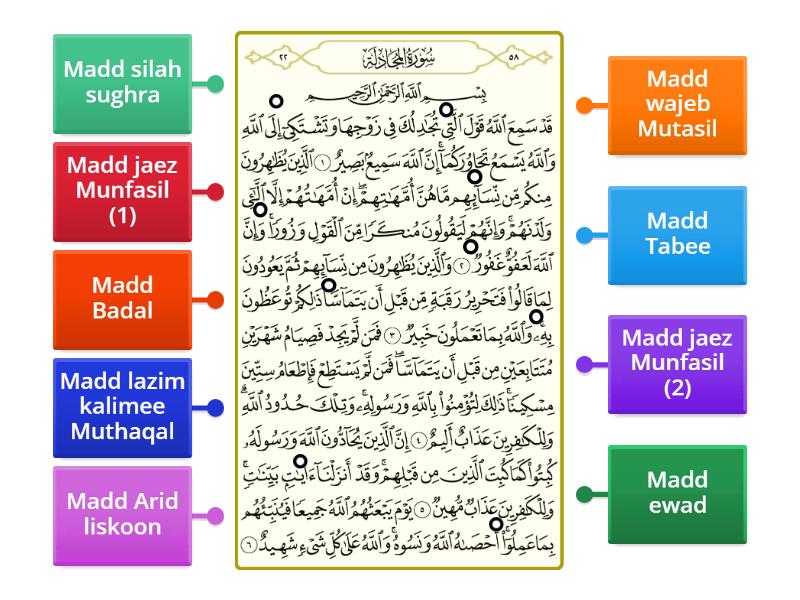 Mudood - Labelled diagram