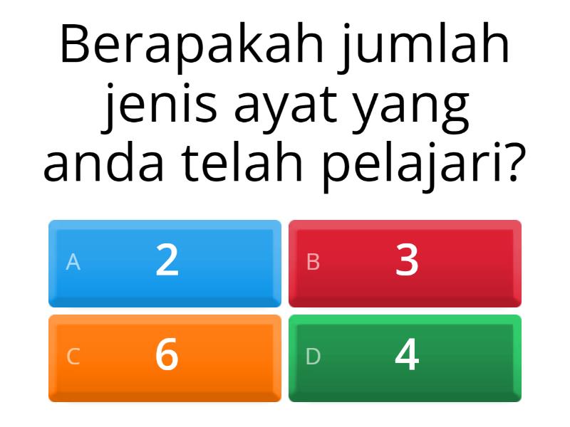 Jenis-Jenis Ayat - Quiz