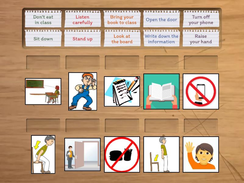 Imperatives in the Classroom - Match up