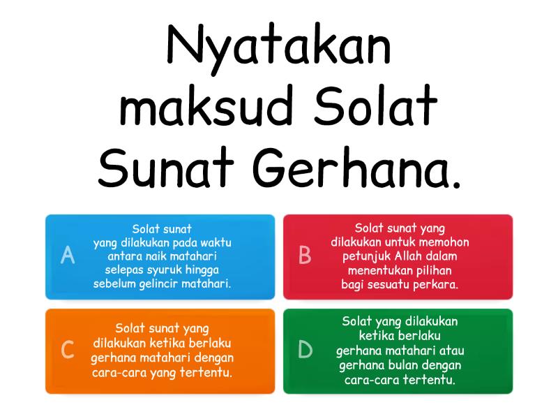 SOLAT SUNAT GERHANA - Quiz