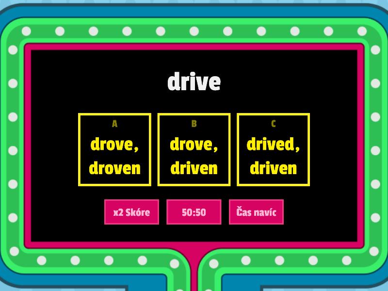 Irregular Verbs 5-7 - Gameshow Quiz