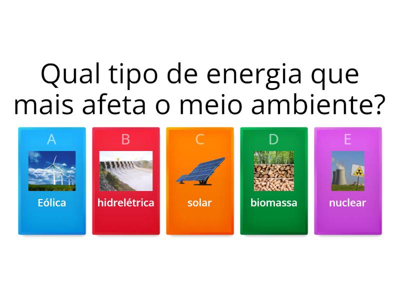 Tipos E Fontes De Energia - Quiz