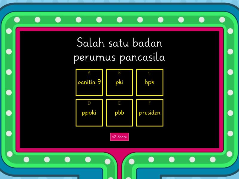 X Pendidikan Pancasila - Gameshow Quiz