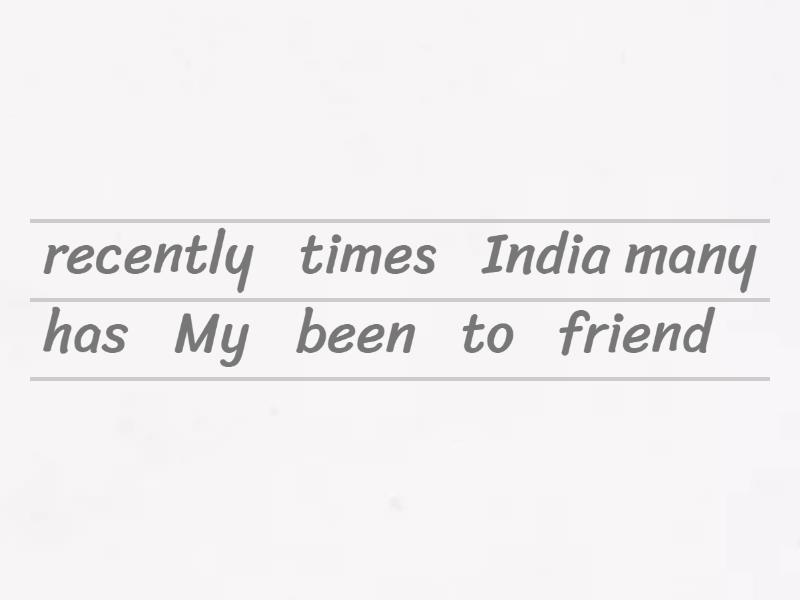 Put words in the right position - Привести в порядок