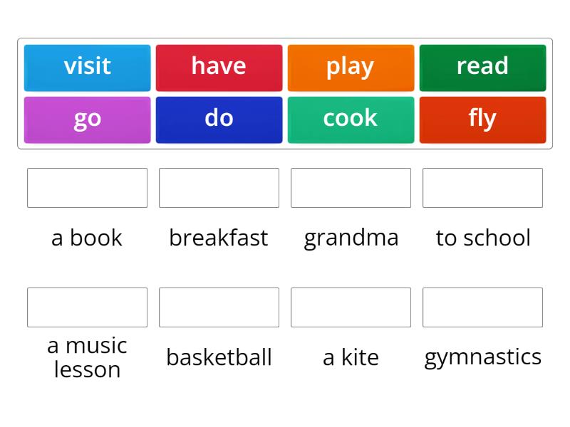 Academy Stars 2 unit 2 Verbs - Match up