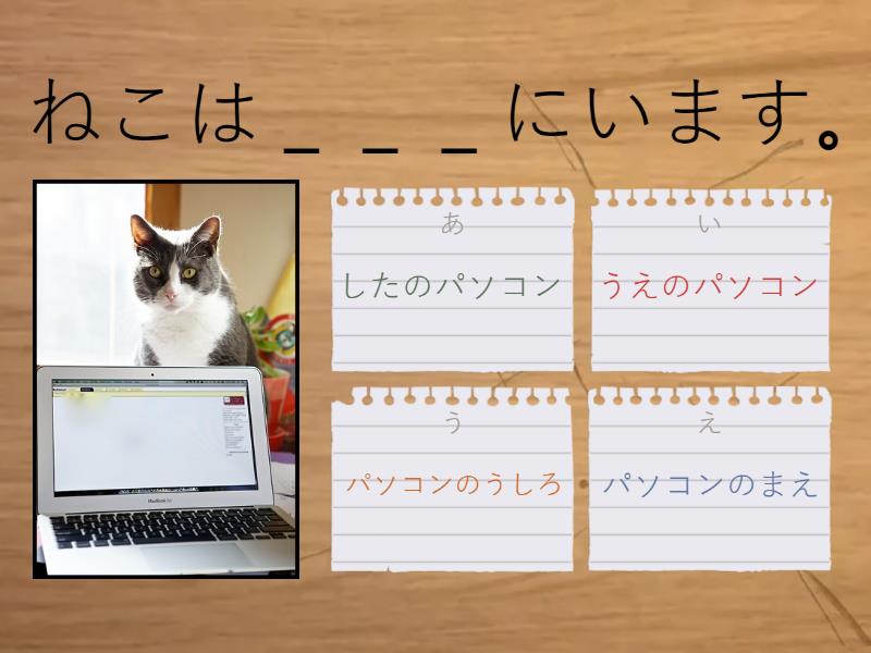 Location Words + います - クイズ
