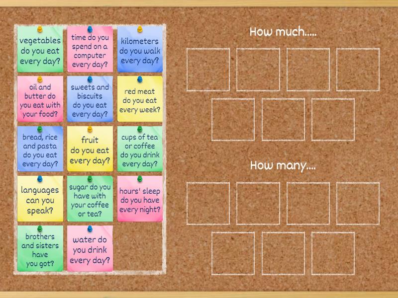 How much or How many - Group sort