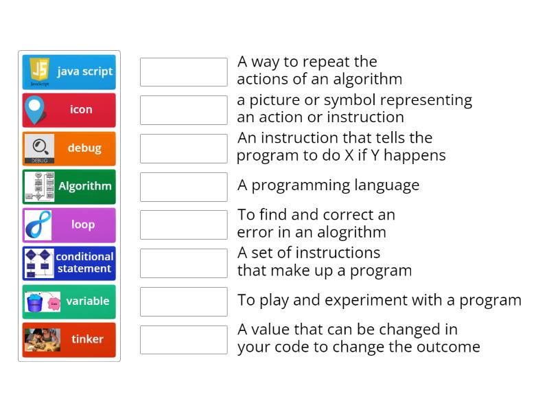 Programming keywords Rowan Class 2022 - Match up
