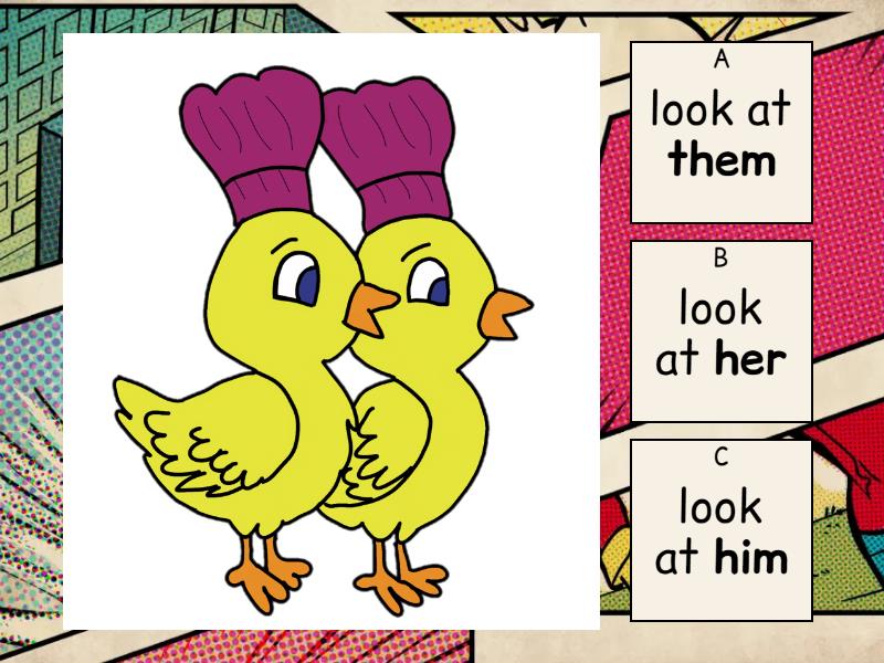 them instead of him her