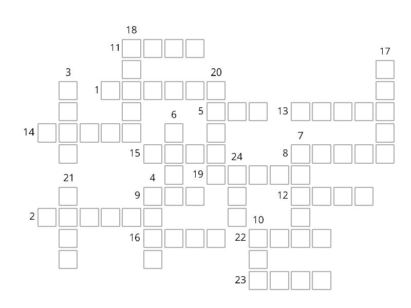 Week 18 - practice - Crossword