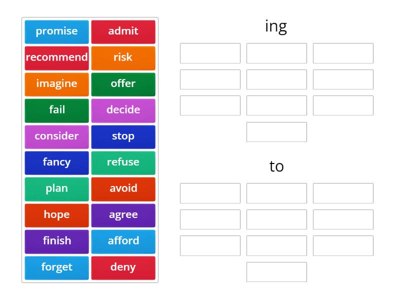 ing or to? (Gerund vs Infinitive) - B1 - Grup sıralaması