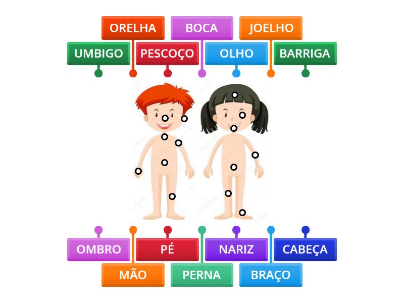 PARTES DO CORPO HUMANO - Labelled Diagram