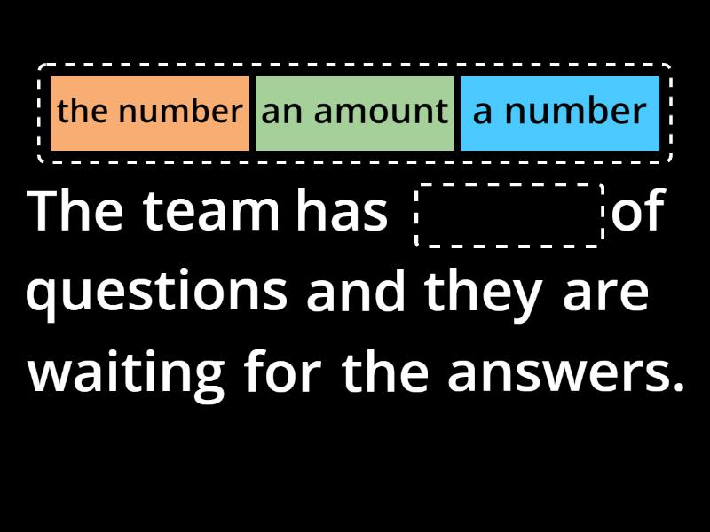 AMOUNT VS NUMBER VS QUANTITY visual data 8