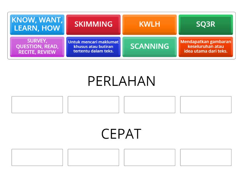 TEKNIK MEMBACA - Group sort