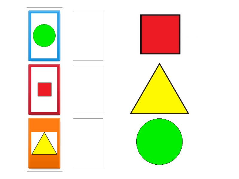 figuras geometricas - Une las parejas