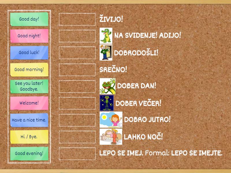 Lesson No 2 Greetings Match Up