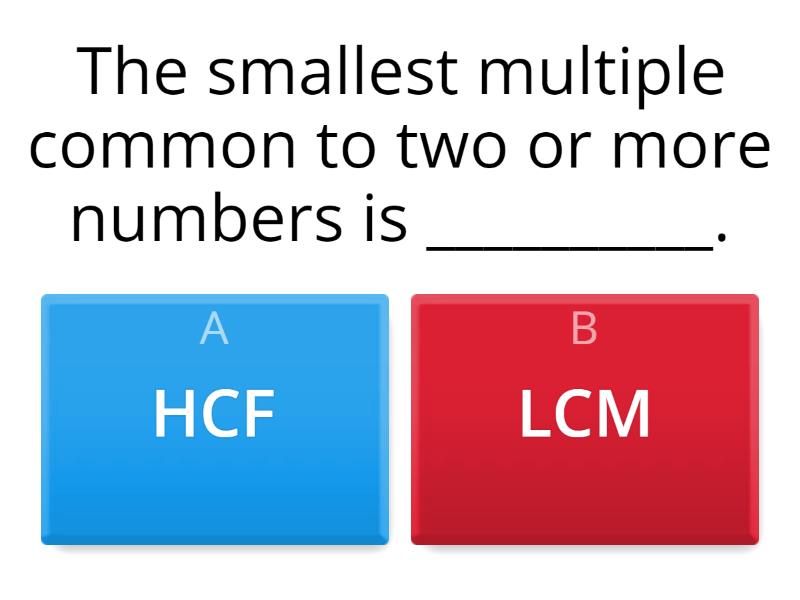 LCM By Prime Factorisation Method - Quiz