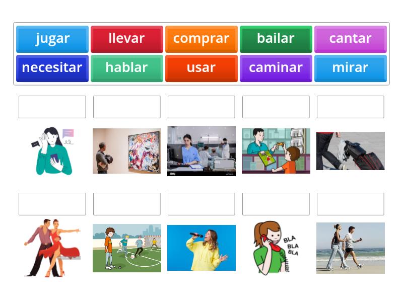 Aprendiendo verbos - Une las parejas