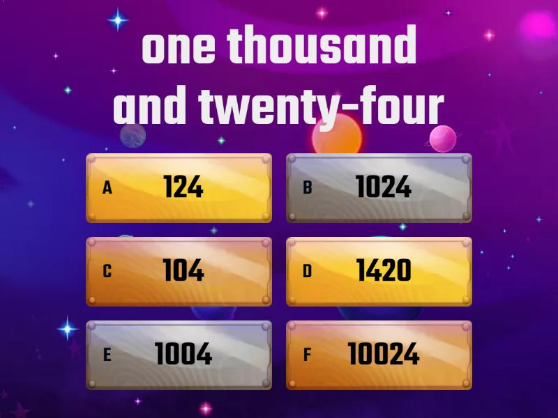 High Numbers - Quiz