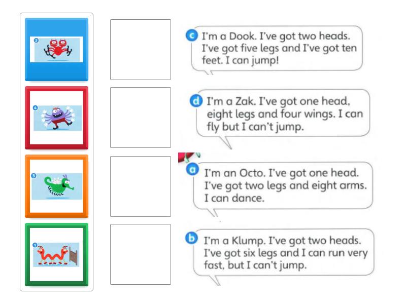 super minds 1 unit 8 p 101 - Match up