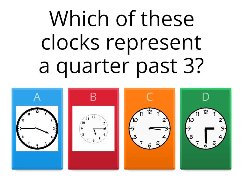 A quarter past and a quarter to - Quiz