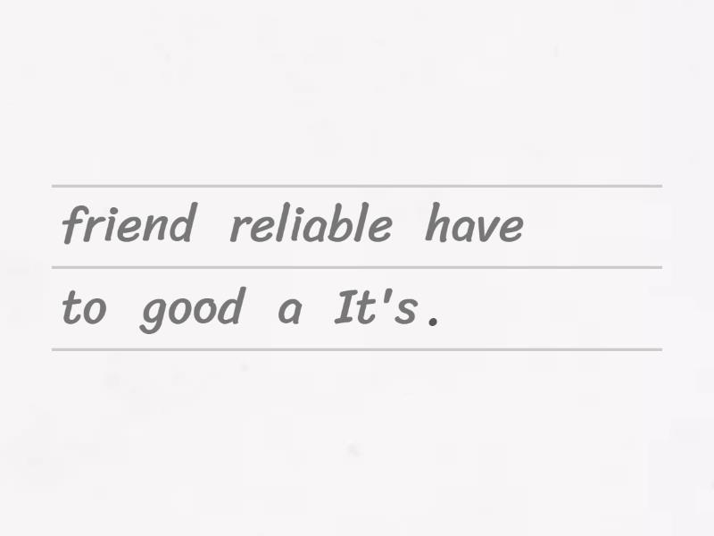 Expressions with infinitives reordenar