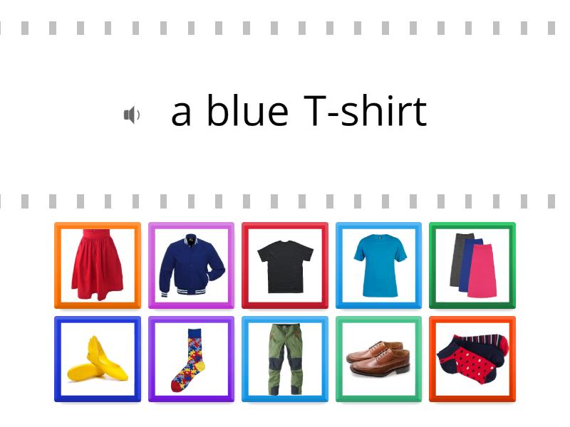 Kid's box 1 UNIT 8 Clothes - Find the match