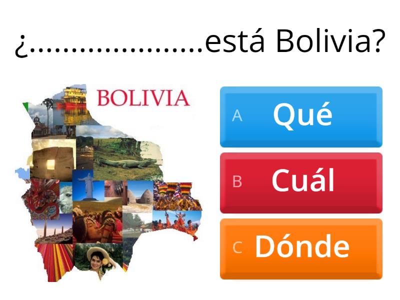 Bolivia. Interrogativos - Quiz