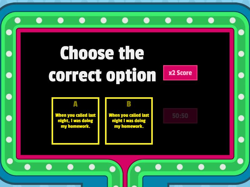 Past Simple Vs. Past Continuous - Gameshow Quiz