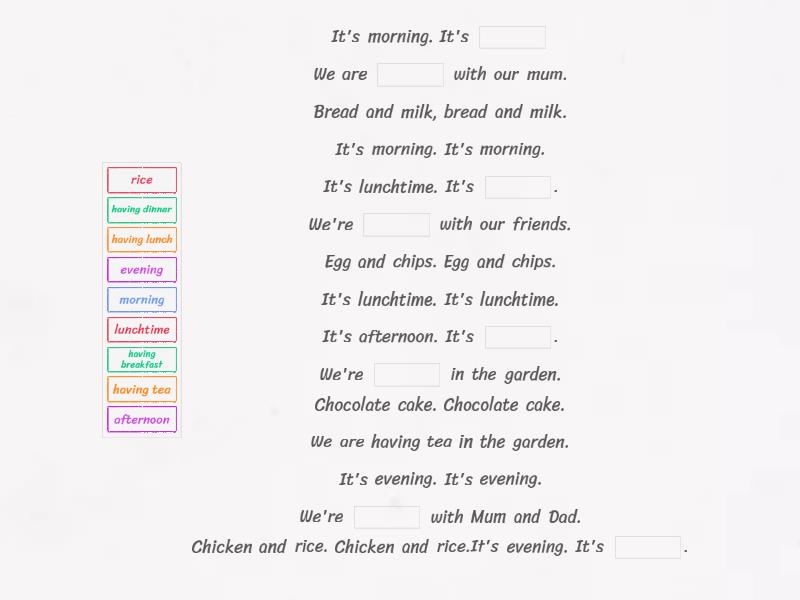 Kids box 2 unit 6 - Complete the sentence