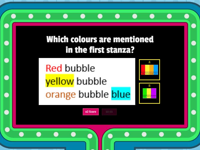 Bubbles Poem quiz - Concurso de preguntas