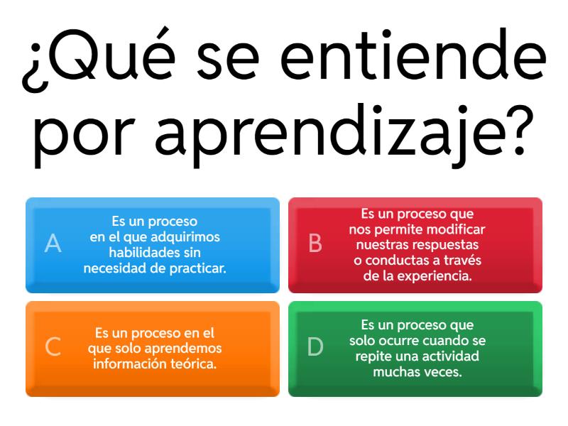 El Aprendizaje Cuestionario