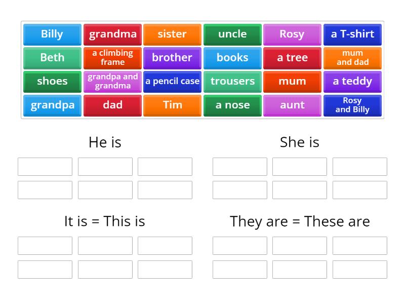 ff 1 pronouns (he, she, it, they) - Group sort