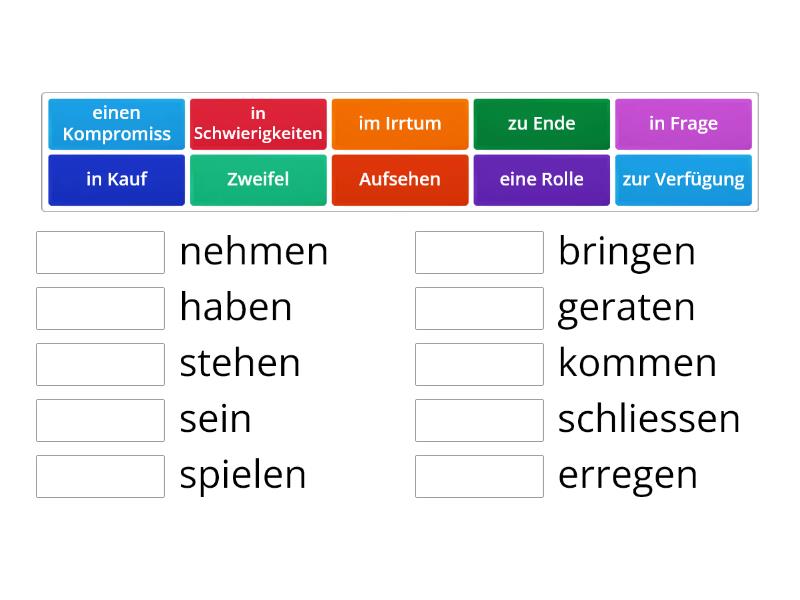 Nomen-Verb-Verbindungen (Aspekte Neu B2 Kapitel 4 Modul 3) - Match Up