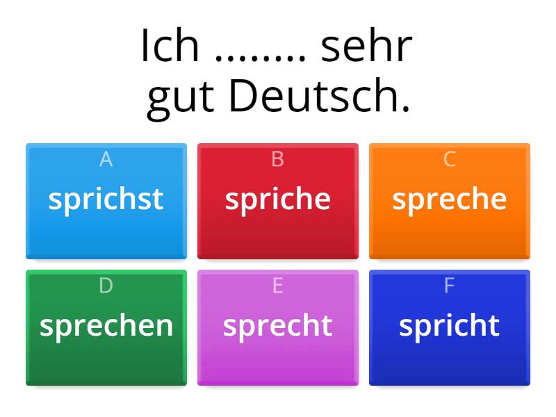 Odmiana Czasownika: Sprechen, Lesen, Laufen, Schlafen,fangen, Fressen ...