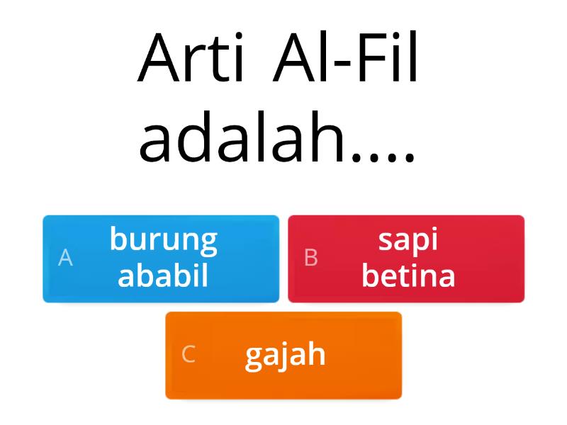 Surat Al Fiil Quiz