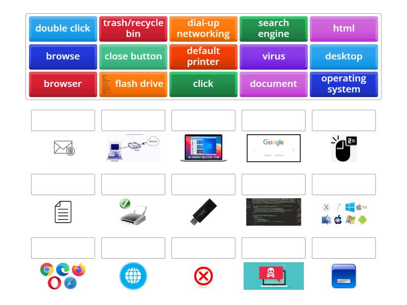Computer vocabulary - Match up