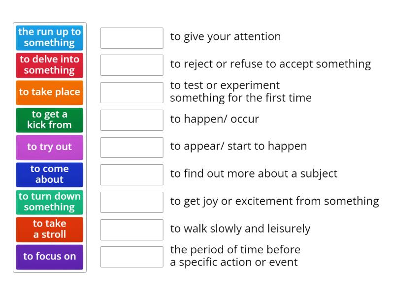 C1 - M1 - Phrasal Verbs - Match up