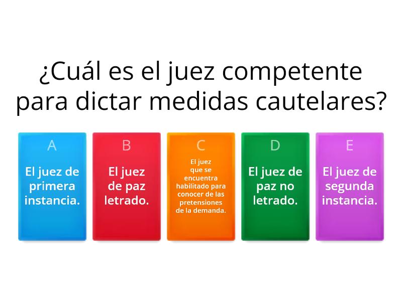 Proceso Cautelar - Quiz