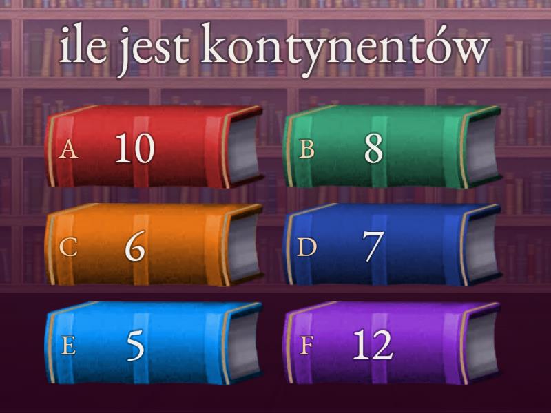 kontynenty - Quiz