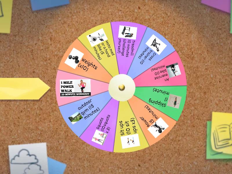 Gym exercises - Random wheel