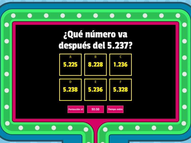 Numeraci N Cifras Concurso De Preguntas