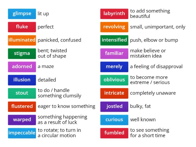 Nowhere Emporium: Vocab Retrieval - Weeks 1 to 4 (Chapters 1 to 10 ...