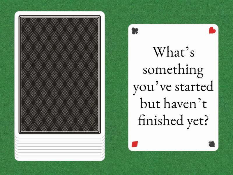 present perfect simple vs continuous questions - Random cards