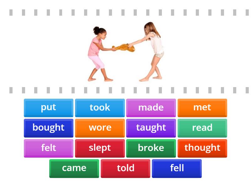 Match Irregular verbs A2 Past Simple - Find the match