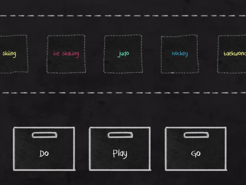 GG1. Unit 8. Go, do, play - Speed sorting