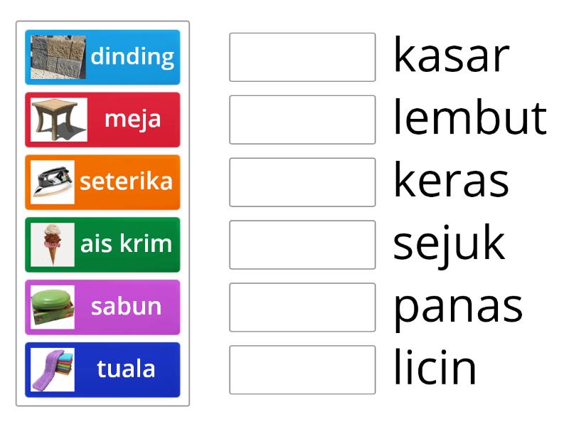 Sains Tahun 1 - Deria Sentuhan - Match Up