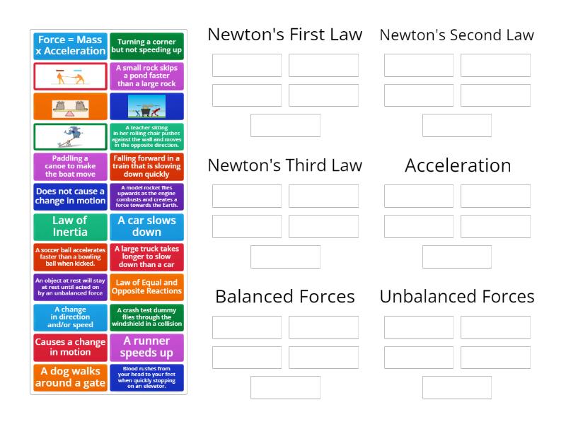 Newton's Laws - Group sort