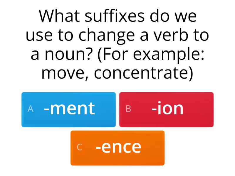 N Suffixes - Quiz